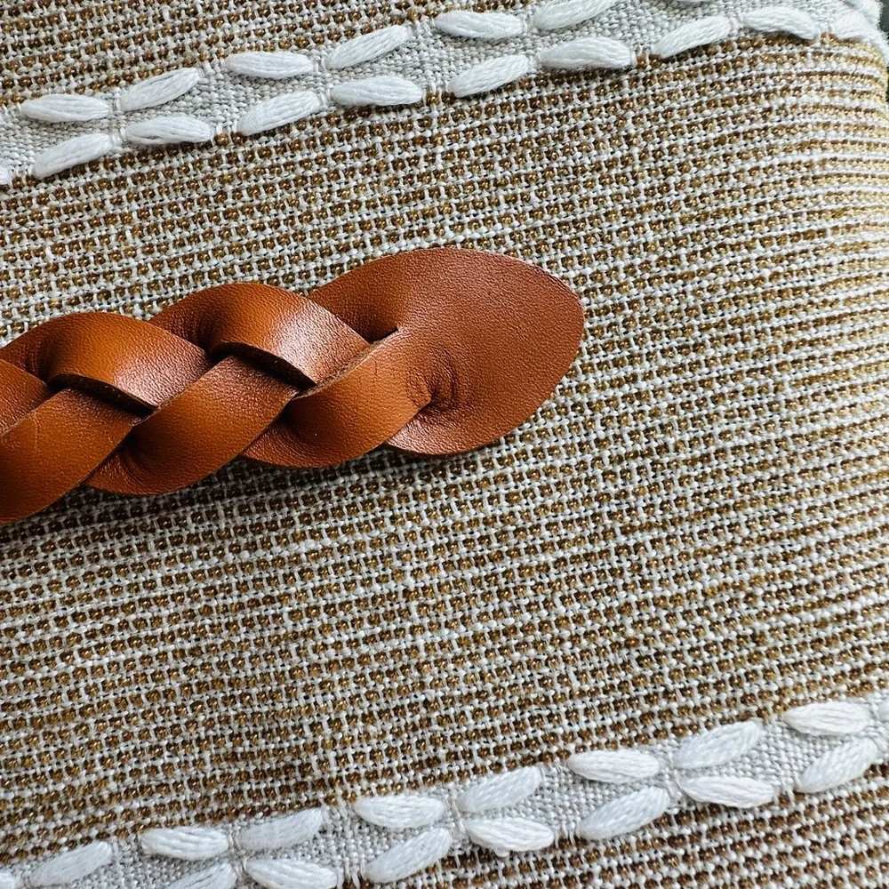 LOFT Brown Braided Belt - Picture 4 of 7